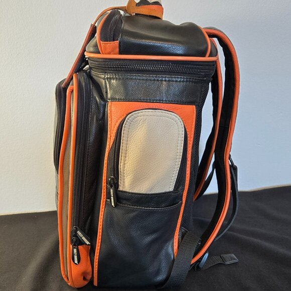 Vintage Harley Davidson Leather Motorcycle Backpack - 105th Anniversary Edition - Picture 3 of 14